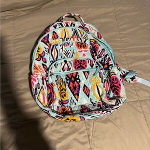 Vera Bradley Red and Pink Backpack with Colorful Design